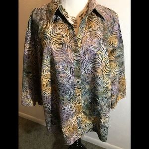 CJ Banks Button-Up Top, size 1X